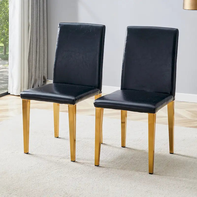 Silla de comedor sin brazos con patas de metal