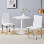 Silla de comedor sin brazos con patas de metal