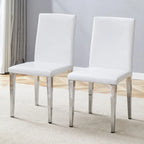 Silla de comedor sin brazos con patas de metal