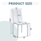 Silla de comedor sin brazos con patas de metal