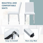 Silla de comedor sin brazos con patas de metal