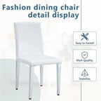 Silla de comedor sin brazos con patas de metal