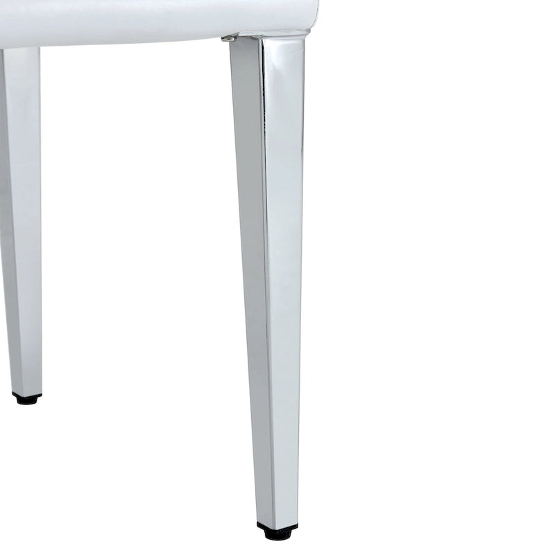 Silla de comedor sin brazos con patas de metal