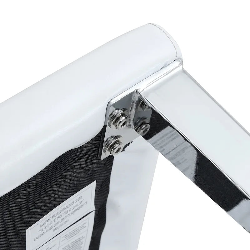 Silla de comedor sin brazos con patas de metal