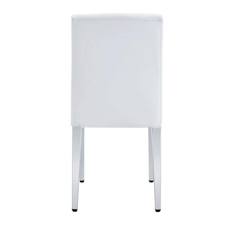 Silla de comedor sin brazos con patas de metal