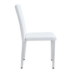Silla de comedor sin brazos con patas de metal