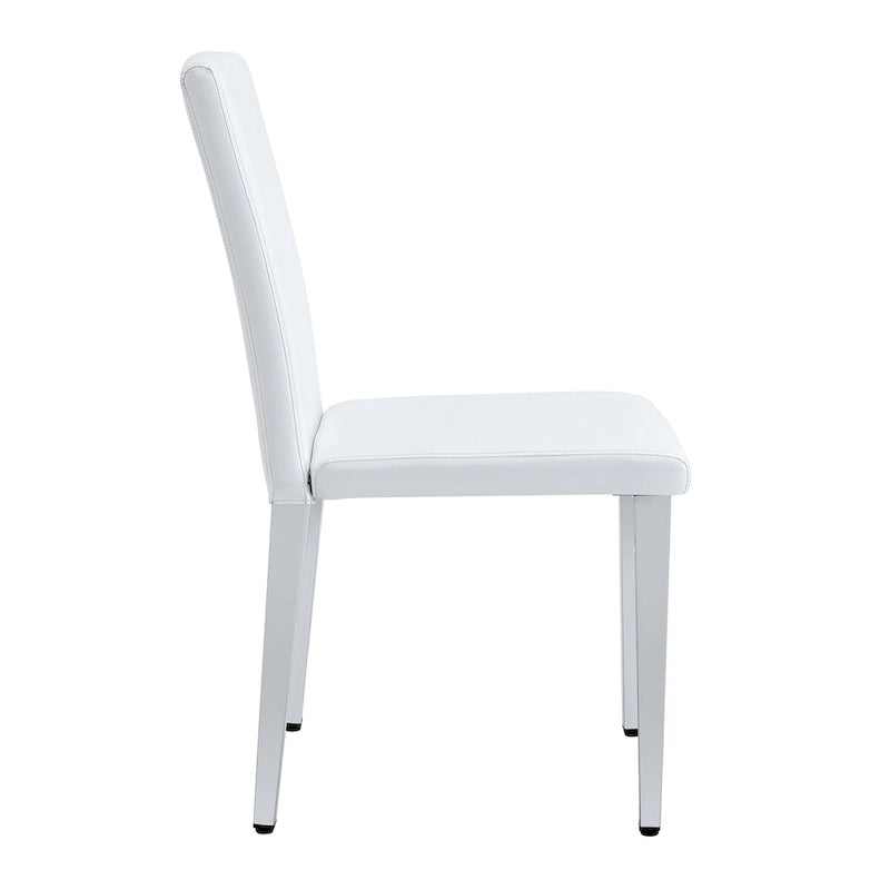 Silla de comedor sin brazos con patas de metal