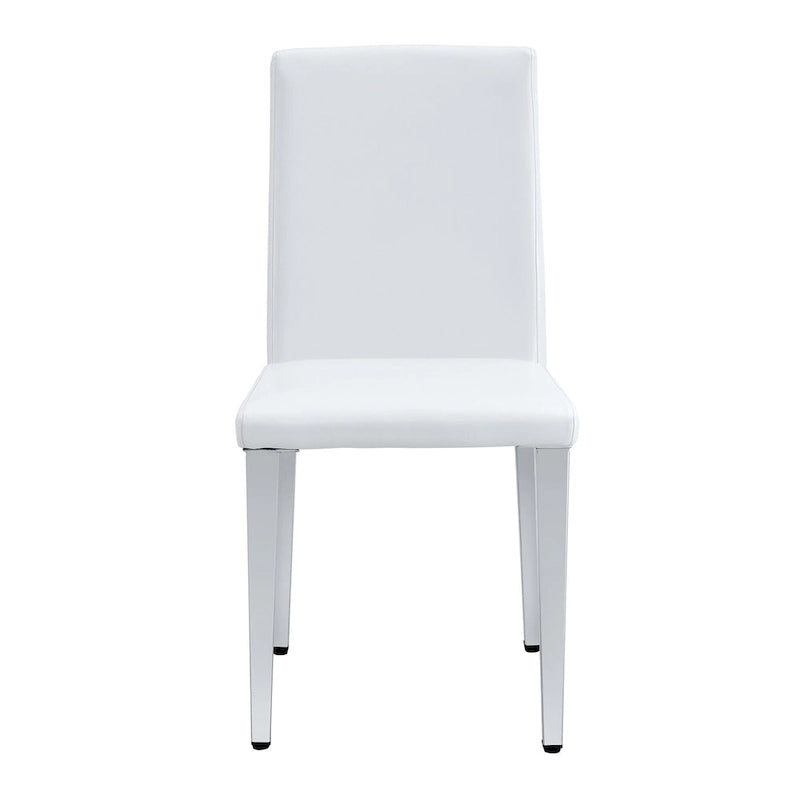 Silla de comedor sin brazos con patas de metal