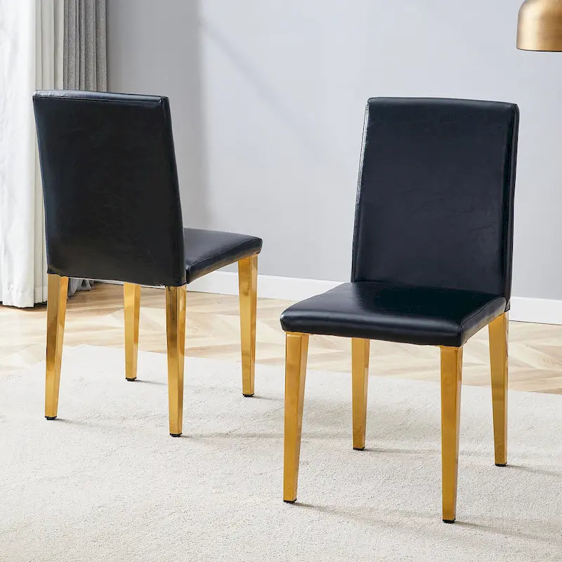 Silla de comedor sin brazos con patas de metal