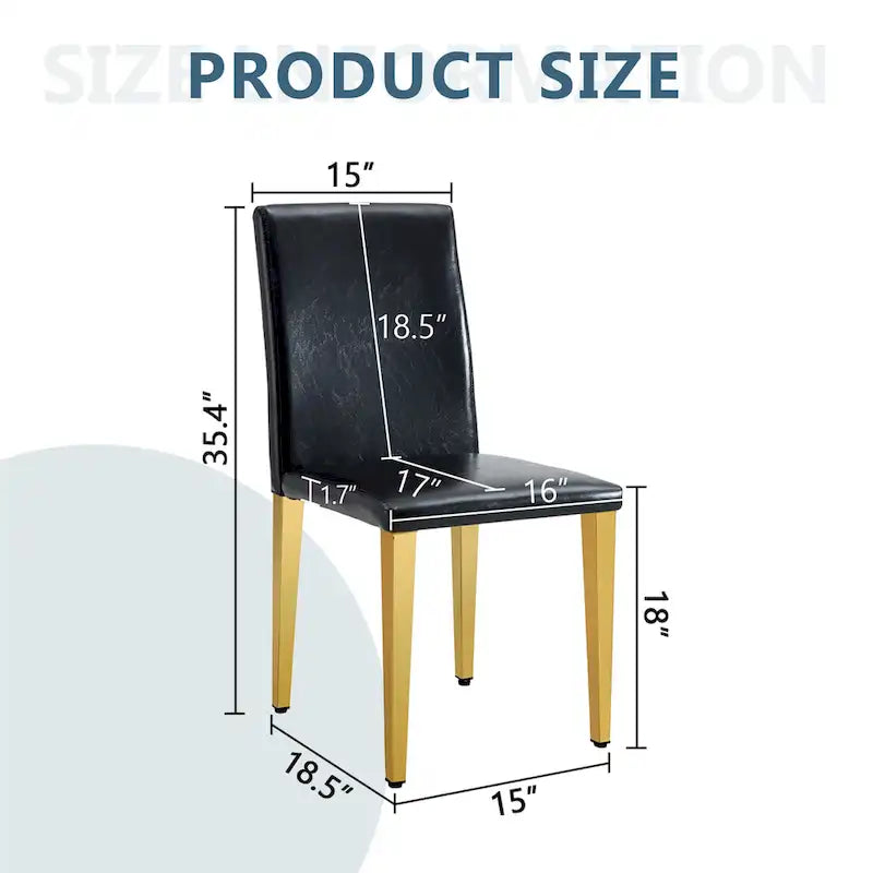 Silla de comedor sin brazos con patas de metal
