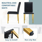 Silla de comedor sin brazos con patas de metal