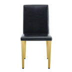 Silla de comedor sin brazos con patas de metal