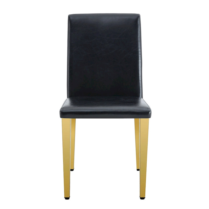 Silla de comedor sin brazos con patas de metal