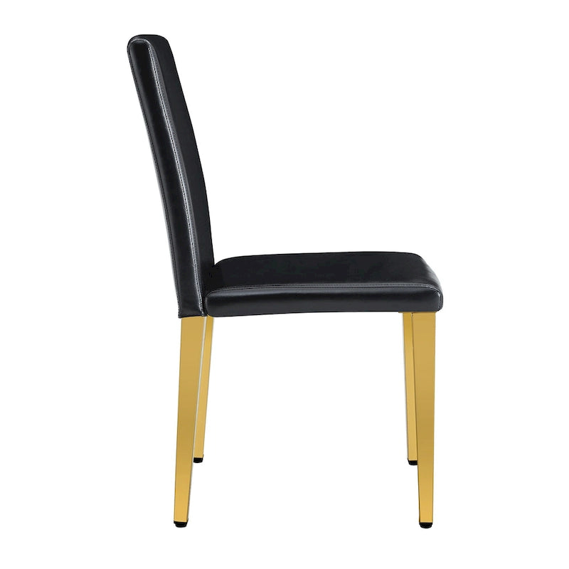 Silla de comedor sin brazos con patas de metal