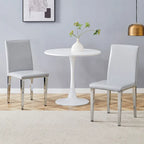 Silla de comedor sin brazos con patas de metal