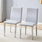 Silla de comedor sin brazos con patas de metal