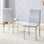 Silla de comedor sin brazos con patas de metal