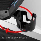 Escritorio Gaming de 67 Pulgadas con Luces LED, Puertos USB y Superficie de Fibra de Carbono