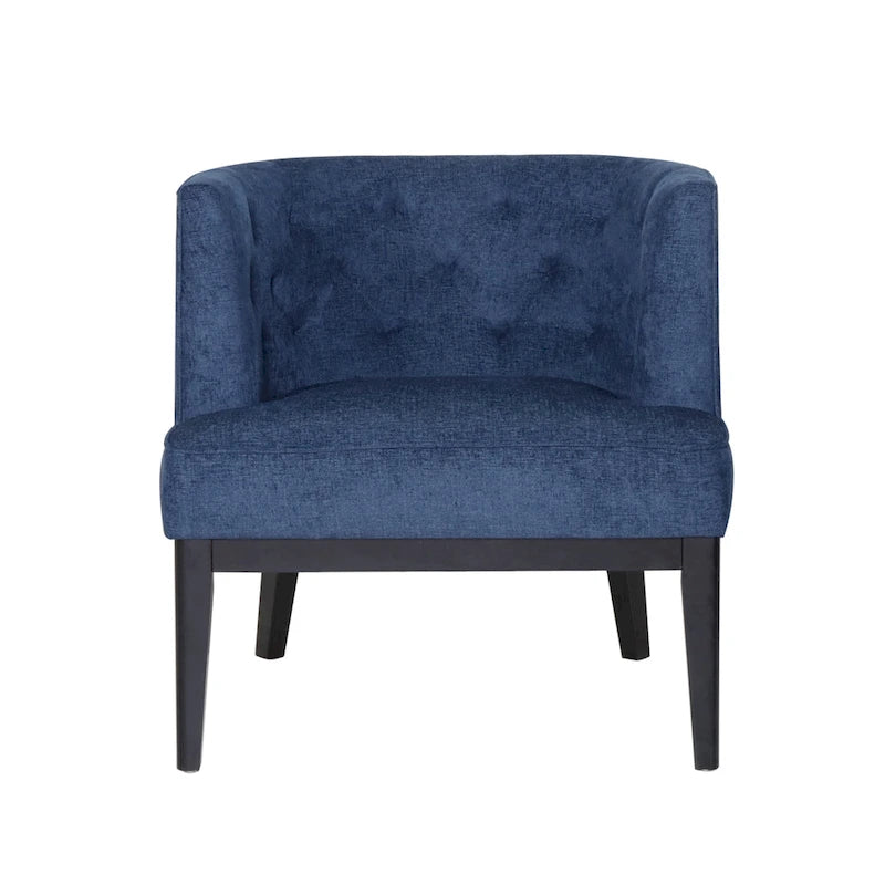 Juego de 2 sillones decorativos tipo barril tapizados – Tela o piel sintética