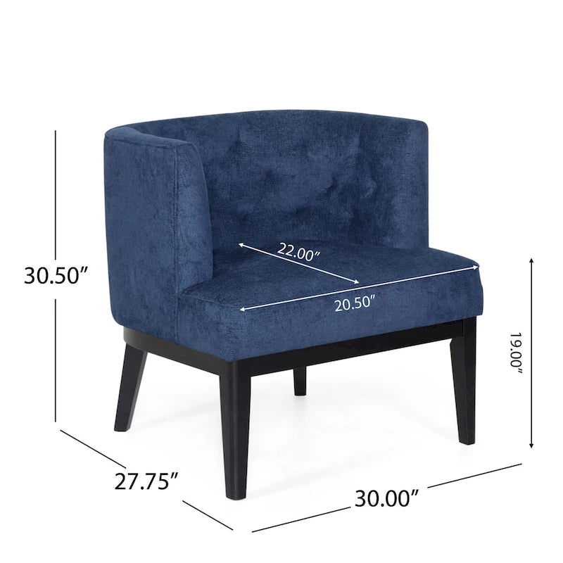 Juego de 2 sillones decorativos tipo barril tapizados – Tela o piel sintética