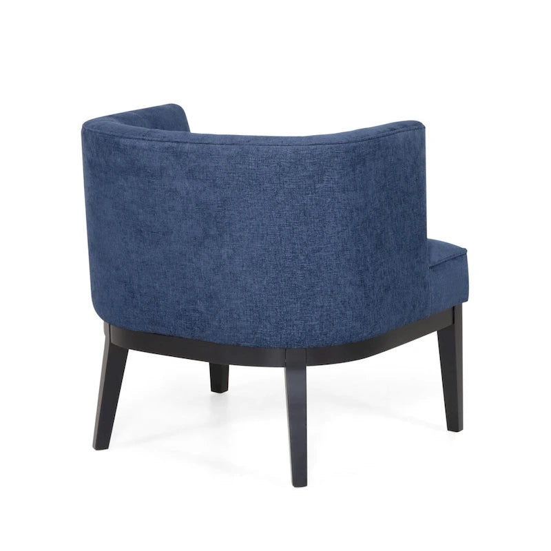 Juego de 2 sillones decorativos tipo barril tapizados – Tela o piel sintética