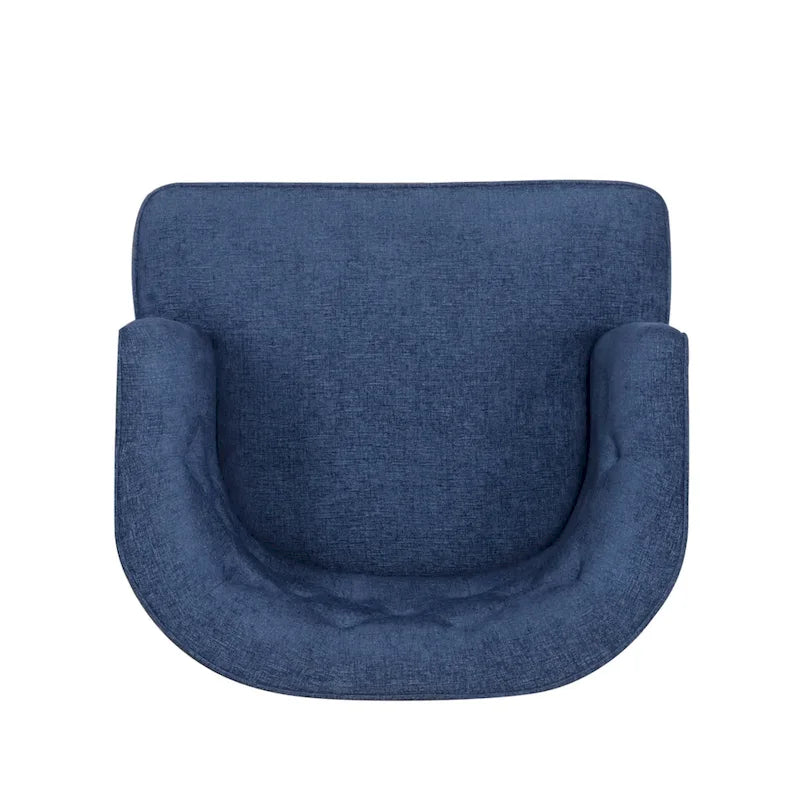 Juego de 2 sillones decorativos tipo barril tapizados – Tela o piel sintética