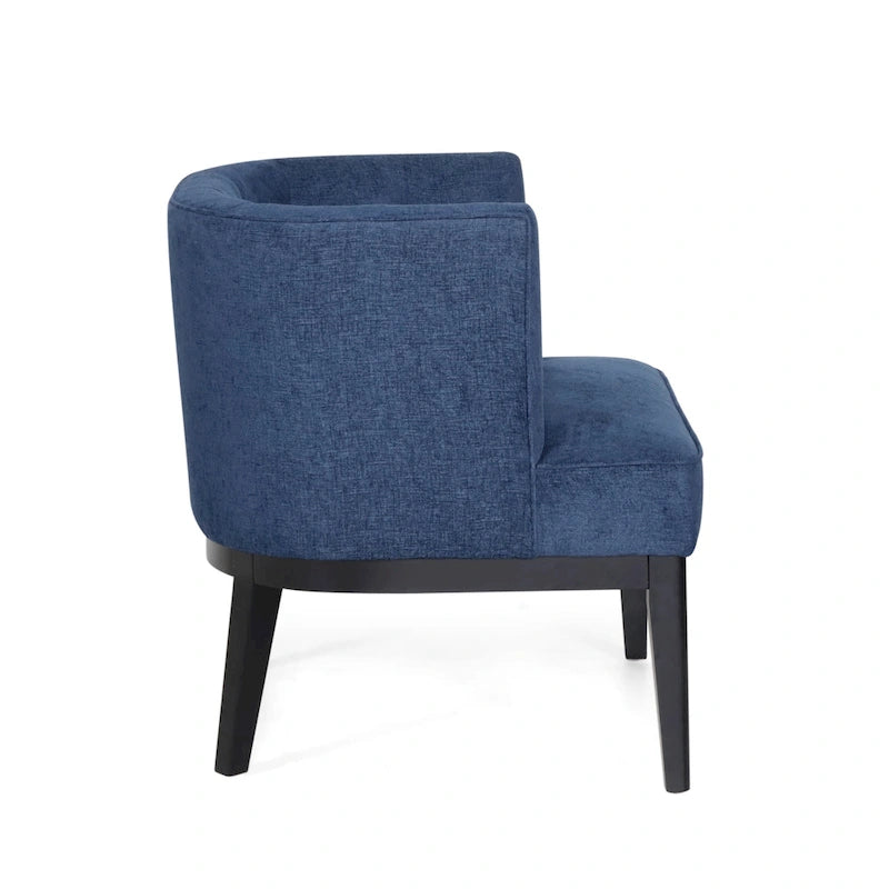Juego de 2 sillones decorativos tipo barril tapizados – Tela o piel sintética