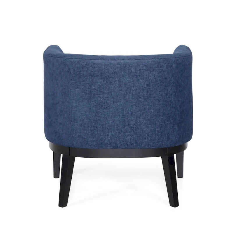 Juego de 2 sillones decorativos tipo barril tapizados – Tela o piel sintética