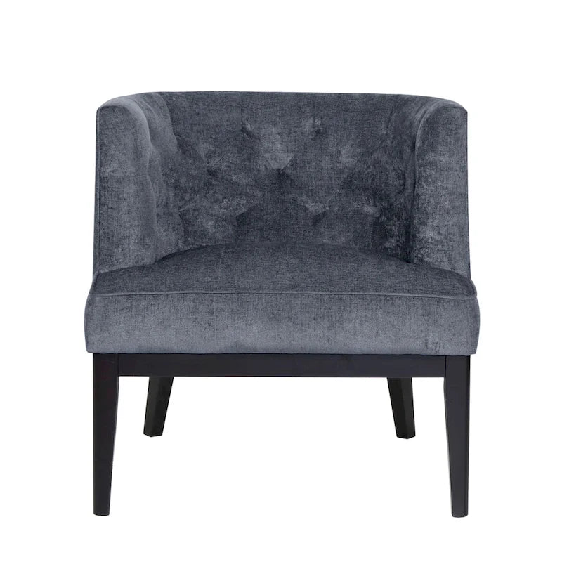 Juego de 2 sillones decorativos tipo barril tapizados – Tela o piel sintética