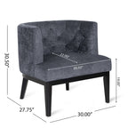 Juego de 2 sillones decorativos tipo barril tapizados – Tela o piel sintética