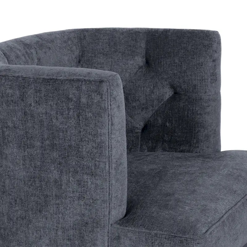 Juego de 2 sillones decorativos tipo barril tapizados – Tela o piel sintética