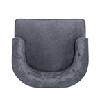 Juego de 2 sillones decorativos tipo barril tapizados – Tela o piel sintética