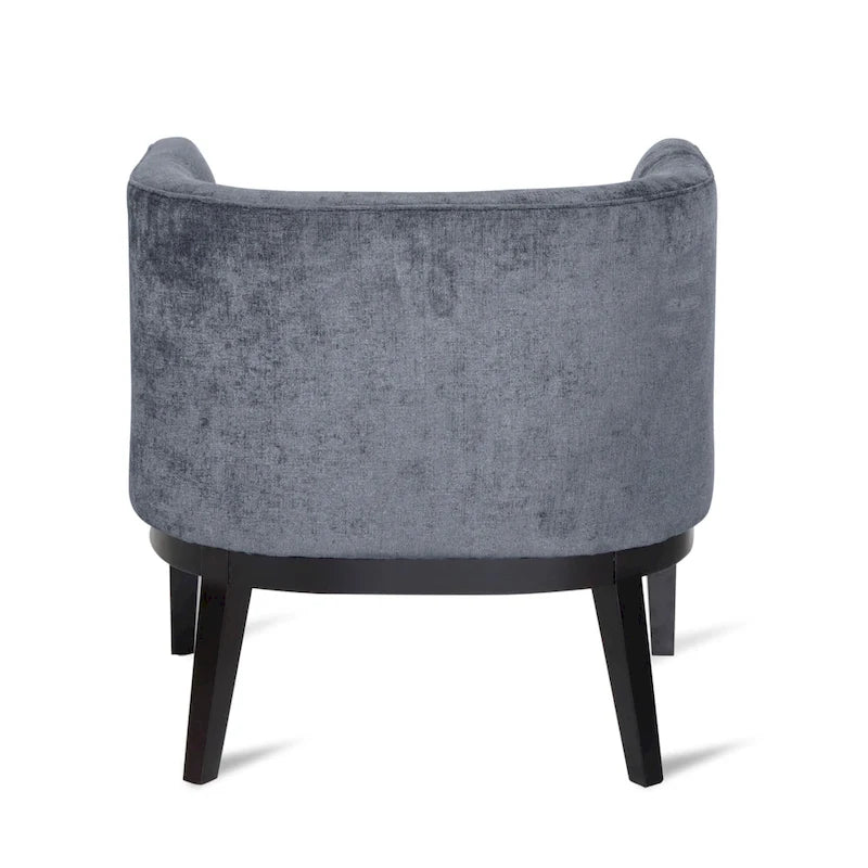Juego de 2 sillones decorativos tipo barril tapizados – Tela o piel sintética