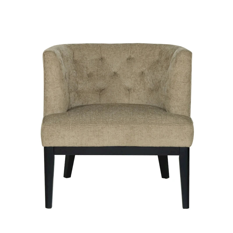 Juego de 2 sillones decorativos tipo barril tapizados – Tela o piel sintética