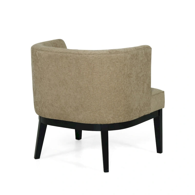 Juego de 2 sillones decorativos tipo barril tapizados – Tela o piel sintética