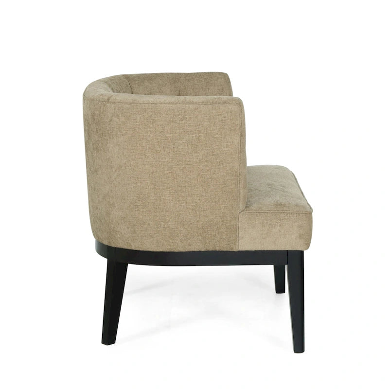 Juego de 2 sillones decorativos tipo barril tapizados – Tela o piel sintética