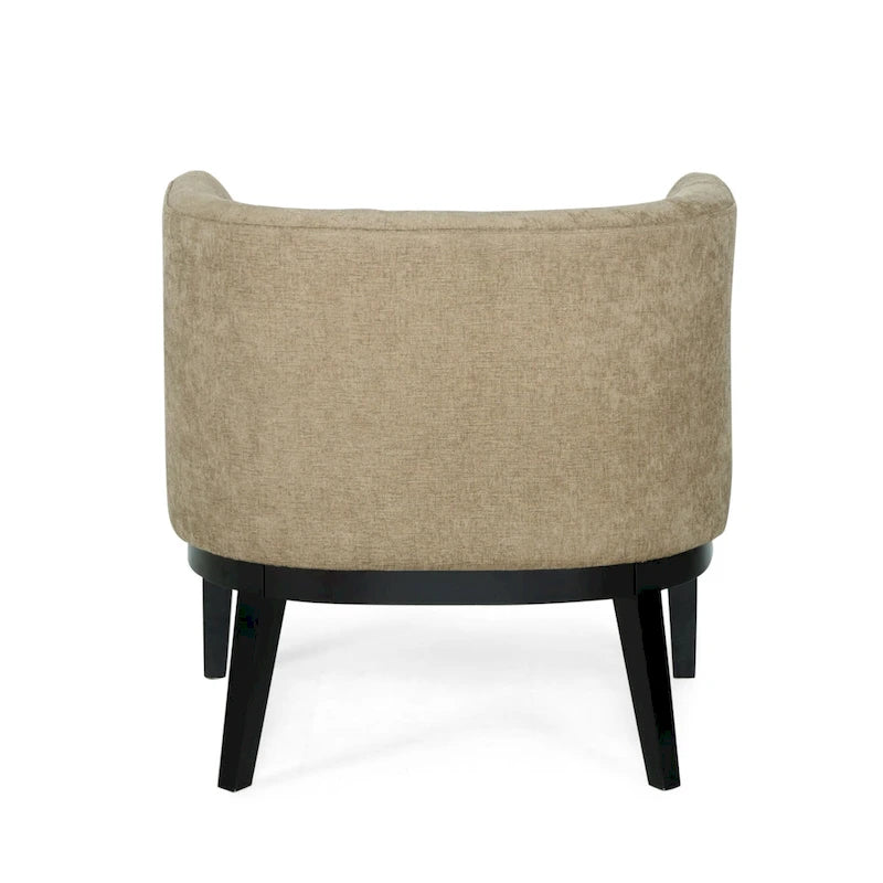 Juego de 2 sillones decorativos tipo barril tapizados – Tela o piel sintética