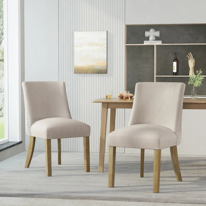 Silla de comedor Frances de tela (Juego de 2) de Christopher Knight Home