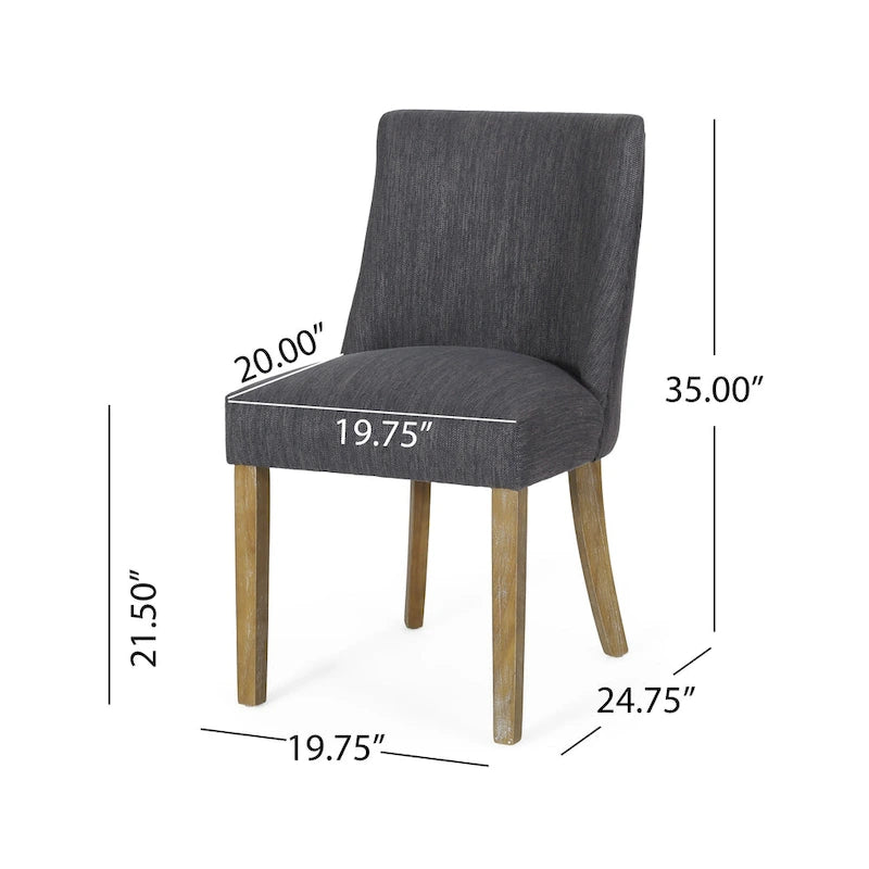 Silla de comedor Frances de tela (Juego de 2) de Christopher Knight Home