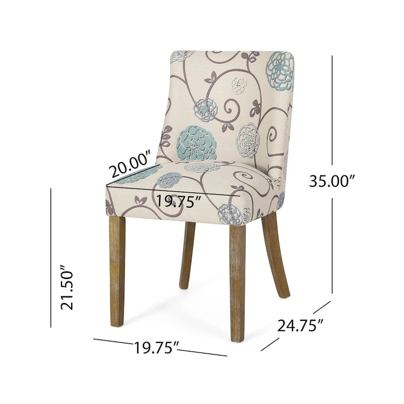 Silla de comedor Frances de tela (Juego de 2) de Christopher Knight Home