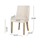 Silla de comedor Frances de tela (Juego de 2) de Christopher Knight Home
