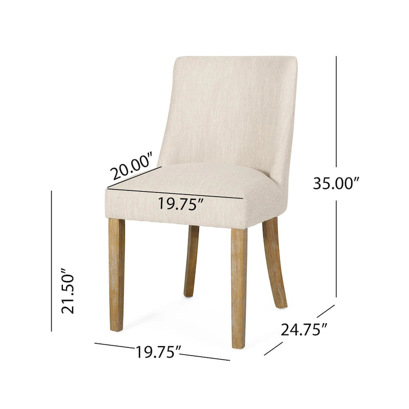 Silla de comedor Frances de tela (Juego de 2) de Christopher Knight Home