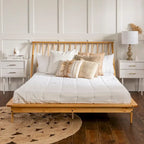Cama de plataforma con husillos de madera maciza