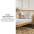 Cama de plataforma con husillos de madera maciza