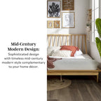 Cama de plataforma con husillos de madera maciza
