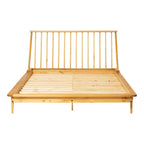 Cama de plataforma con husillos de madera maciza