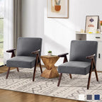 Juego de 2 sillas decorativas tapizadas