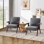 Juego de 2 sillas decorativas tapizadas
