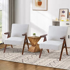Juego de 2 sillas decorativas tapizadas