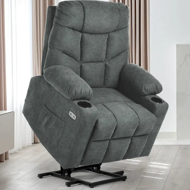 Sillón reclinable elevador eléctrico con masaje y calor